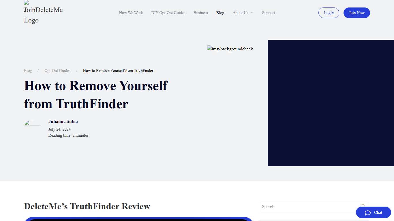 How to Remove Yourself from TruthFinder - JoinDeleteMe